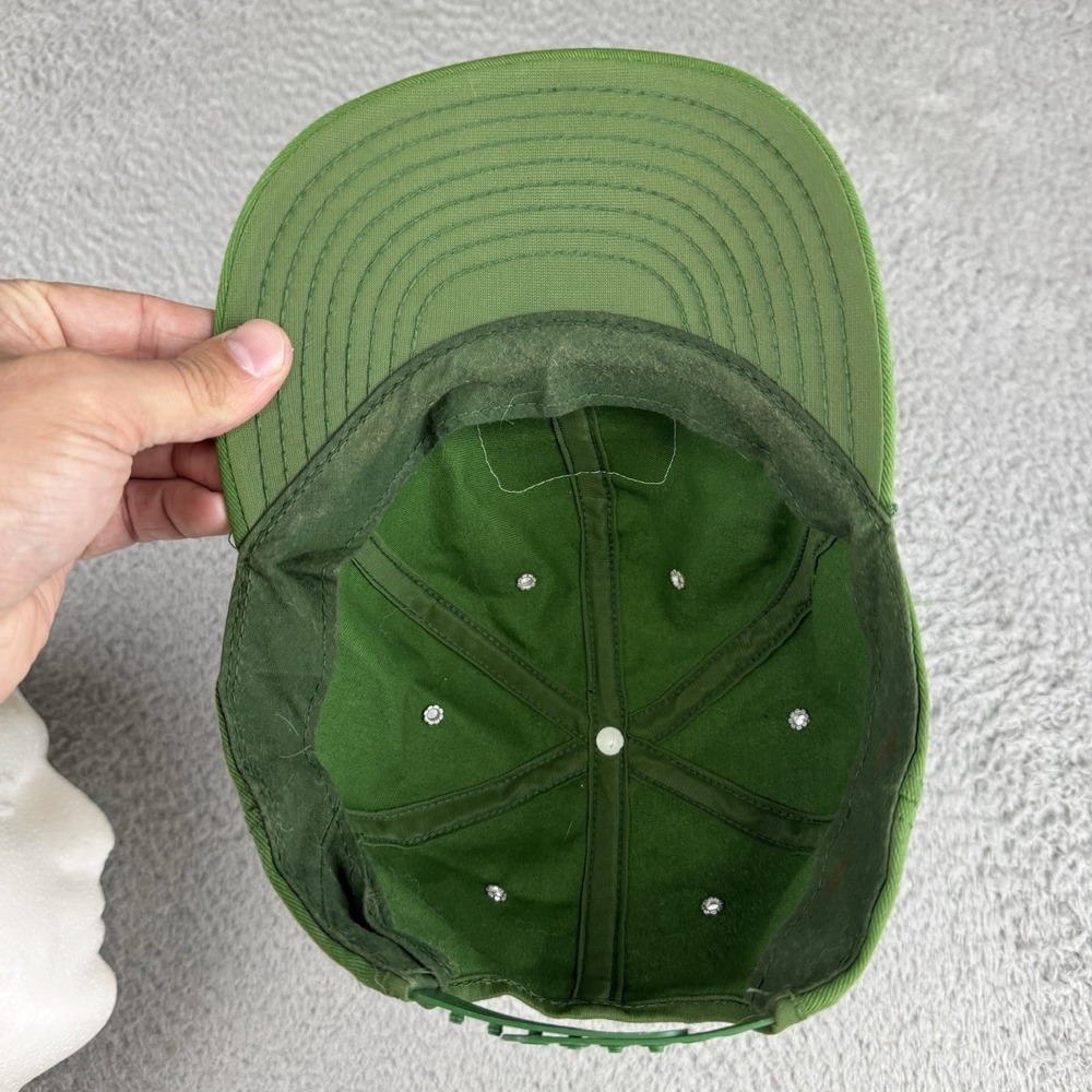 VINTAGE John Deere Patch Trucker Snapback Hat Green Louisville Mfg USA 1970s - Picture 8 of 9